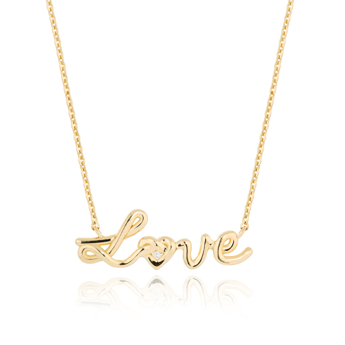 Scribble “Love” Necklace