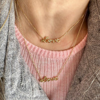 Scribble “Love” Necklace