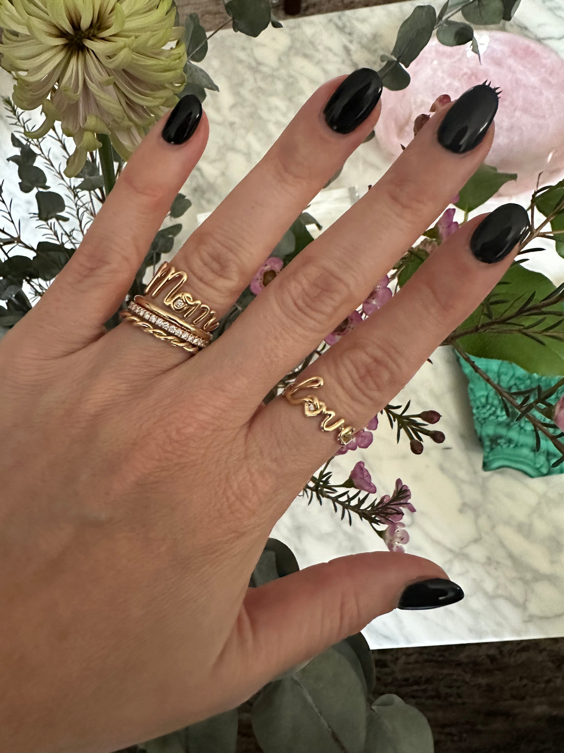 Scribble Ring - Mom