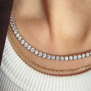 Round Diamond Eternity Necklace