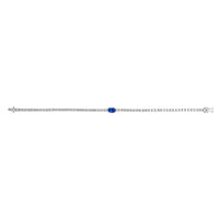 Sapphire Skinny Tennis Bracelet - 3ct