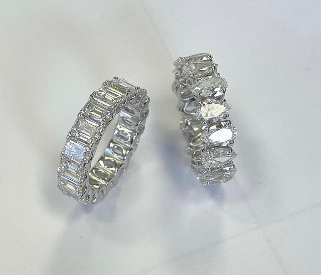 Mega Diamond Eternity Ring - Emerald Cut