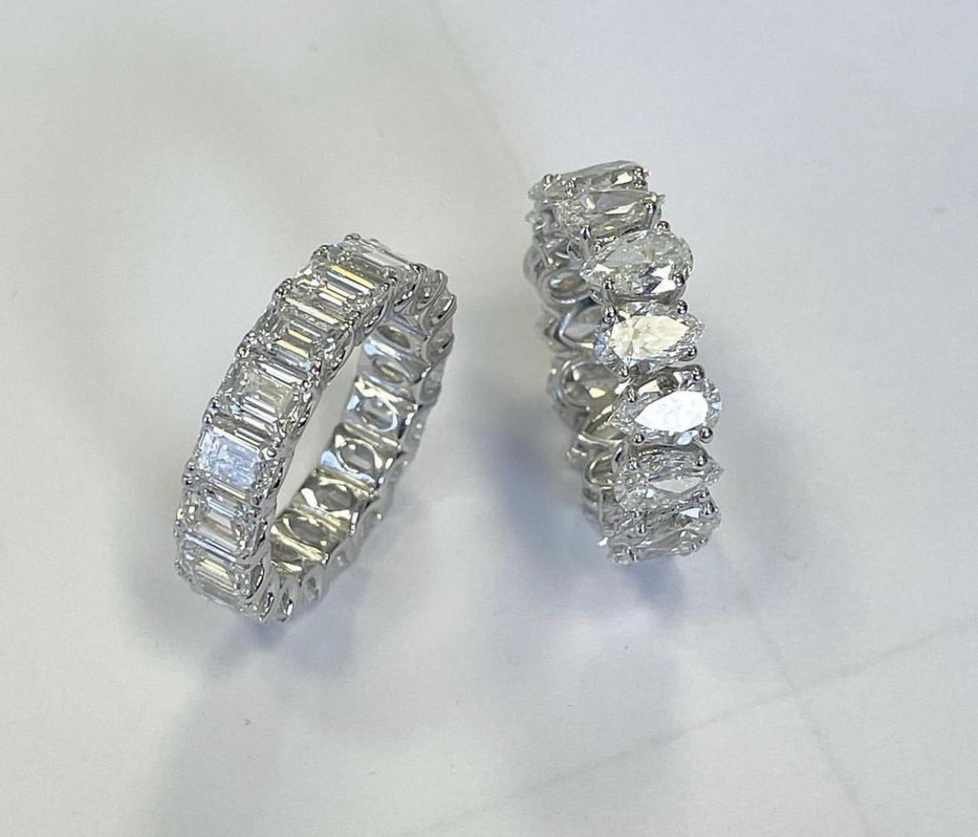 Mega Diamond Eternity Ring - Pear Shaped