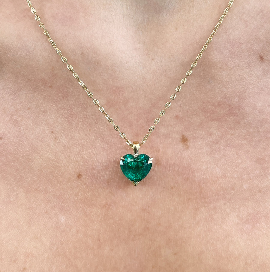 Heartshaped Emerald Pendant